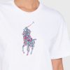 Bílá dámská trička Ralph Lauren Crew s výstřihem
