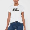 Bílá dámská trička Ralph Lauren Graphic Crew Neck