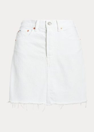 Bílé dámské tužkové džínové sukně Ralph Lauren