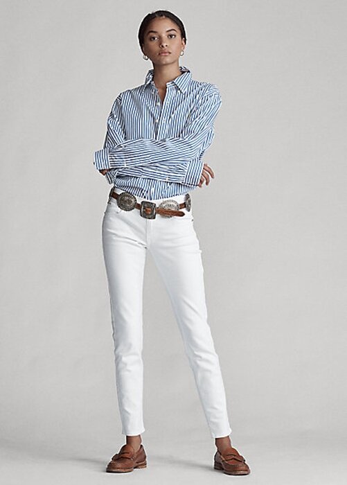Bílé dámské úzké džíny Ralph Lauren Tompkins Bílé dámské úzké džíny Ralph Lauren Tompkins