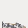 Bílá/černá dámská espadrilka Ralph Lauren Cameryn III květinová kůže Bílá/černá dámská espadrilka Ralph Lauren Cameryn III květinová kůže