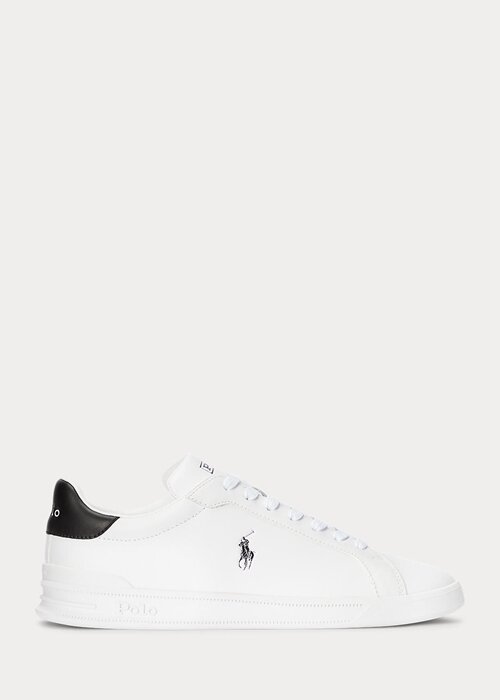 Bílé/černé pánské kožené tenisky Ralph Lauren Heritage Court II Bílé/černé pánské kožené tenisky Ralph Lauren Heritage Court II