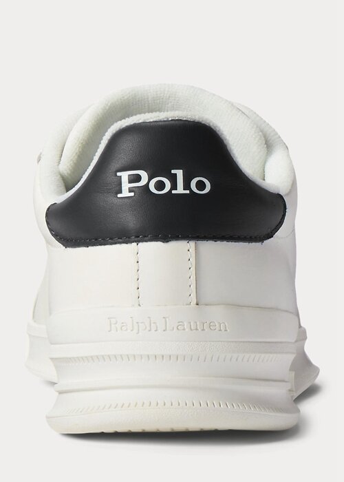 Bílé/černé pánské kožené tenisky Ralph Lauren Heritage Court II Bílé/černé pánské kožené tenisky Ralph Lauren Heritage Court II