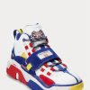 Bílé / královské pánské vysoké tenisky Ralph Lauren PS100 Bílé / královské pánské vysoké tenisky Ralph Lauren PS100