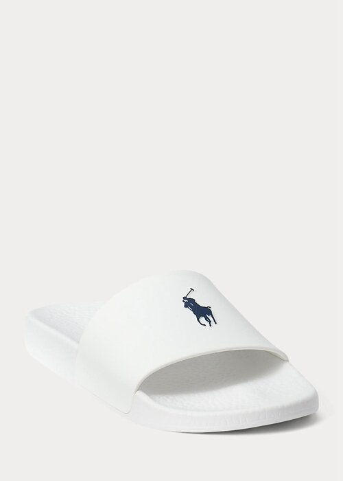 Bílé / Navy pánské pantofle Ralph Lauren Signature Pony Bílé / Navy pánské pantofle Ralph Lauren Signature Pony