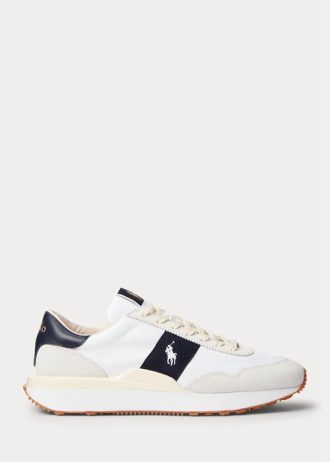 Bílé / Navy Pánské Ralph Lauren Train 89 Suede & Tenisky Oxford