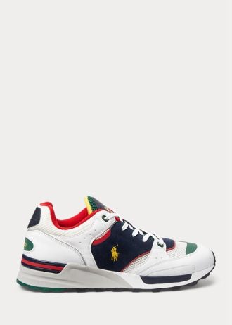Bílé / Navy pánské tenisky Ralph Lauren Trackster 200