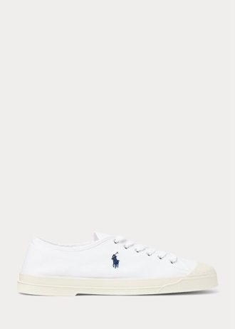Bílé/námořnické pánské tenisky Ralph Lauren Essence 100 Canvas Cap-Toe Bílé/námořnické pánské tenisky Ralph Lauren Essence 100 Canvas Cap-Toe