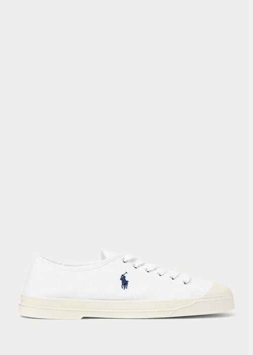 Bílé/námořnické pánské tenisky Ralph Lauren Essence 100 Canvas Cap-Toe Bílé/námořnické pánské tenisky Ralph Lauren Essence 100 Canvas Cap-Toe