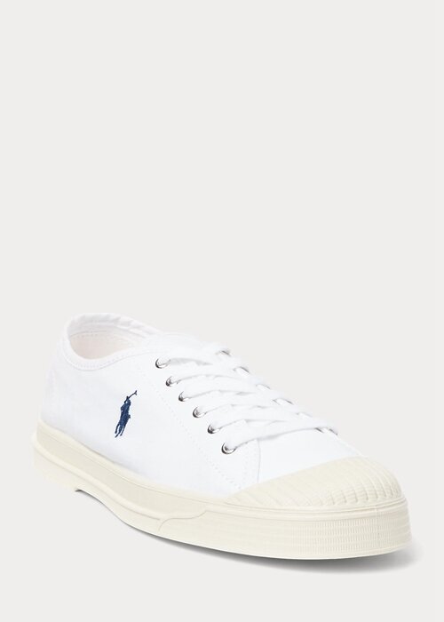 Bílé/námořnické pánské tenisky Ralph Lauren Essence 100 Canvas Cap-Toe Bílé/námořnické pánské tenisky Ralph Lauren Essence 100 Canvas Cap-Toe