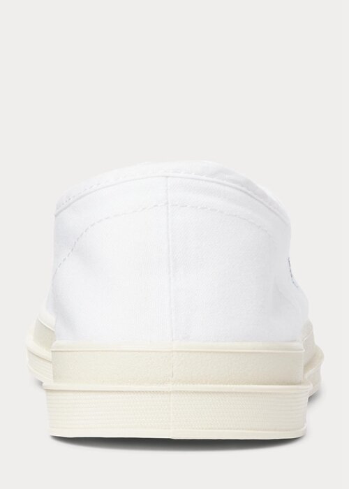 Bílé/námořnické pánské tenisky Ralph Lauren Essence 100 Canvas Cap-Toe Bílé/námořnické pánské tenisky Ralph Lauren Essence 100 Canvas Cap-Toe