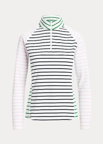 Bílá / námořnická / růžová dámská mikina Ralph Lauren Striped Striped Jersey Bílá / námořnická / růžová dámská mikina Ralph Lauren Striped Striped Jersey