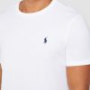 Bílá pánská bavlněná trička Slim Fit Custom Ralph Lauren Bílá pánská bavlněná trička Slim Fit Custom Ralph Lauren