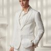 Bílé pánské blejzry Ralph Lauren Kent Herringbone Suit