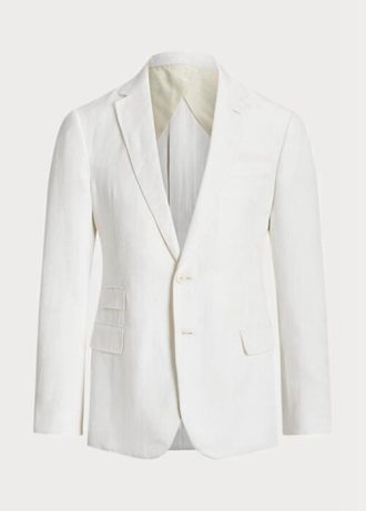 Bílé pánské blejzry Ralph Lauren Kent Herringbone Suit Bílé pánské blejzry Ralph Lauren Kent Herringbone Suit