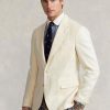Bílé pánské blejzry Ralph Lauren Polo Soft Linen Suit Bílé pánské blejzry Ralph Lauren Polo Soft Linen Suit