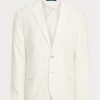 Bílé pánské blejzry Ralph Lauren Polo Soft Linen Suit Bílé pánské blejzry Ralph Lauren Polo Soft Linen Suit