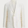 Bílé pánské blejzry Ralph Lauren Polo Soft Linen Suit Bílé pánské blejzry Ralph Lauren Polo Soft Linen Suit