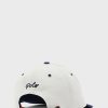Bílé pánské klobouky Ralph Lauren Logo Flat Peak Bílé pánské klobouky Ralph Lauren Logo Flat Peak