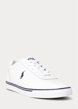 Bílé pánské kožené tenisky Ralph Lauren Hanford