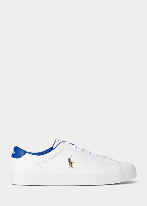 Bílé pánské kožené tenisky Ralph Lauren Longwood Bílé pánské kožené tenisky Ralph Lauren Longwood