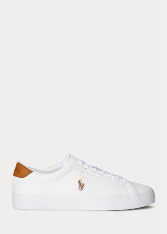 Bílé pánské kožené tenisky Ralph Lauren Longwood
