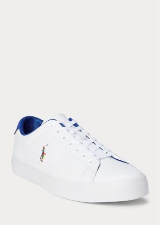 Bílé pánské kožené tenisky Ralph Lauren Longwood