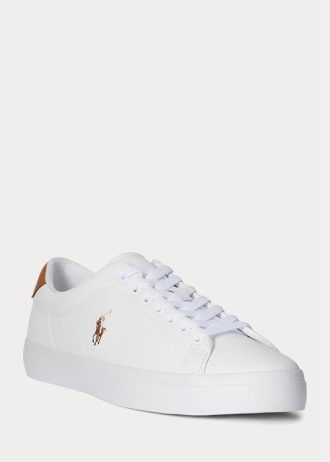Bílé pánské kožené tenisky Ralph Lauren Longwood