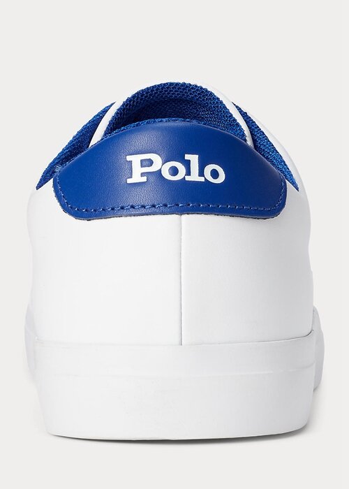 Bílé pánské kožené tenisky Ralph Lauren Longwood Bílé pánské kožené tenisky Ralph Lauren Longwood