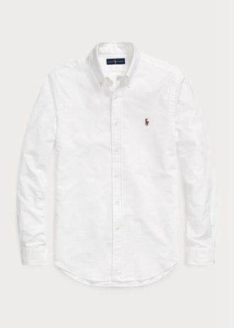 Bílé pánské košile Oxford Slim Fit Ralph Lauren