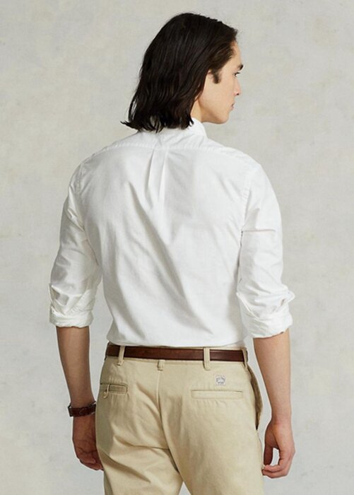 Bílé pánské košile Oxford Slim Fit Ralph Lauren Bílé pánské košile Oxford Slim Fit Ralph Lauren