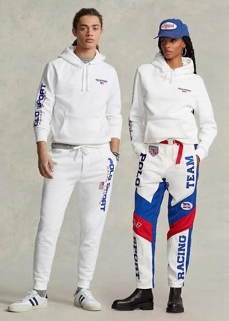 Bílá pánská mikina Ralph Lauren Polo Sport Fleece s kapucí