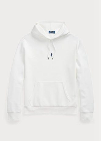 Bílá pánská mikina Ralph Lauren s dvojitým úpletem