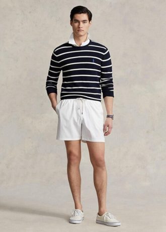 Bílé pánské šortky Ralph Lauren Traveler Swimming Trunk