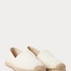 Bílé pánské plátěné espadrilky Ralph Lauren