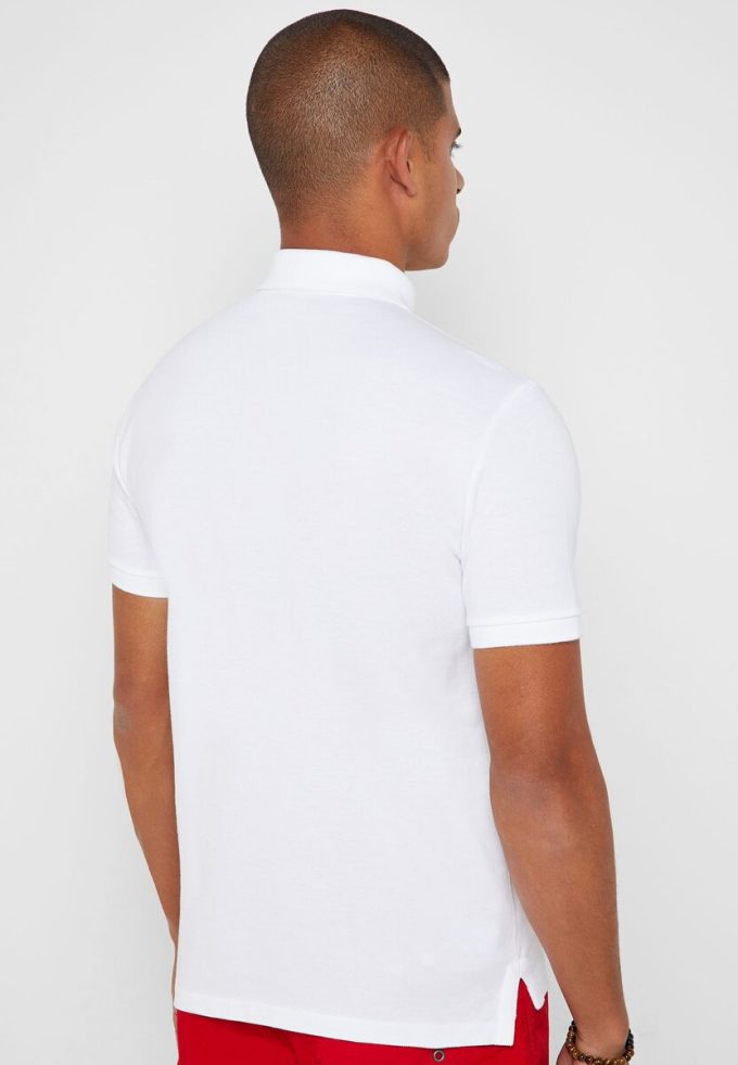 Bílé pánské polokošile Ralph Lauren Basic Mesh