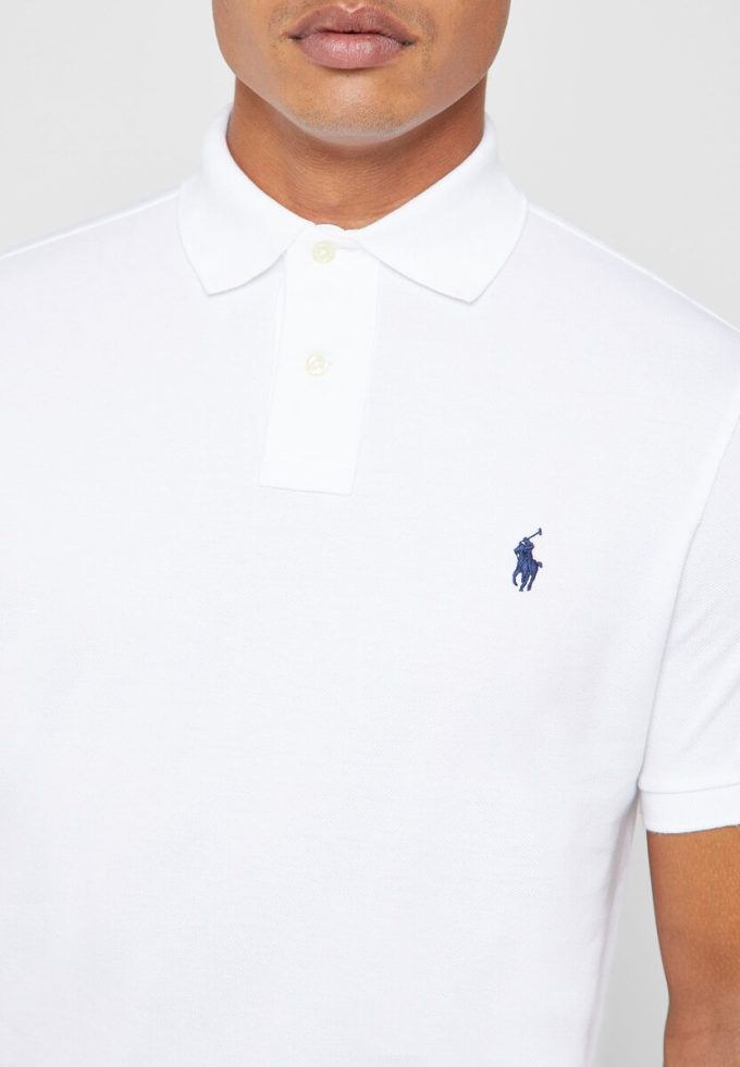 Bílé pánské polokošile Ralph Lauren Basic Mesh