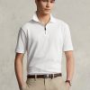 Bílé pánské polokošile Ralph Lauren Stretch Mesh na zip