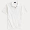 Bílé pánské polokošile Ralph Lauren Stretch Mesh na zip