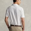 Bílé pánské polokošile Ralph Lauren Stretch Mesh na zip