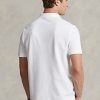 Bílé pánské polokošile Ralph Lauren The Iconic Mesh Polo