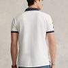Bílé pánské polokošile Slim Fit Big Pony Mesh Ralph Lauren Custom