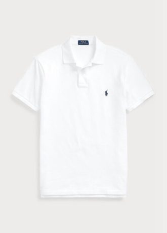 Bílé pánské polokošile Slim Fit Mesh Polo od Ralph Lauren