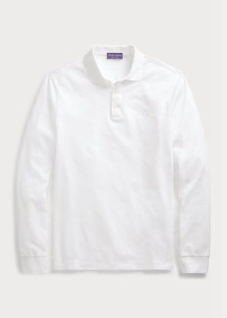 Bílé pánské polokošile Slim Fit Pique Ralph Lauren Custom