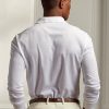 Bílé pánské polokošile Slim Fit Pique Ralph Lauren Custom