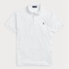 Bílé pánské polokošile z měkké bavlny Ralph Lauren Custom Slim Fit