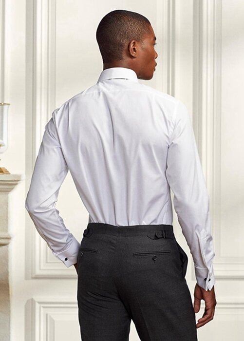 Bílé pánské popelínové košile Ralph Lauren Keaton Bílé pánské popelínové košile Ralph Lauren Keaton