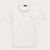 Bílé pánské Slim Fit Mesh Polo košile Ralph Lauren Custom
