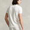 Bílé pánské Slim Fit Mesh Polo košile Ralph Lauren Custom