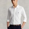 Bílé pánské síťované košile Ralph Lauren z lehké peří Bílé pánské síťované košile Ralph Lauren z lehké peří